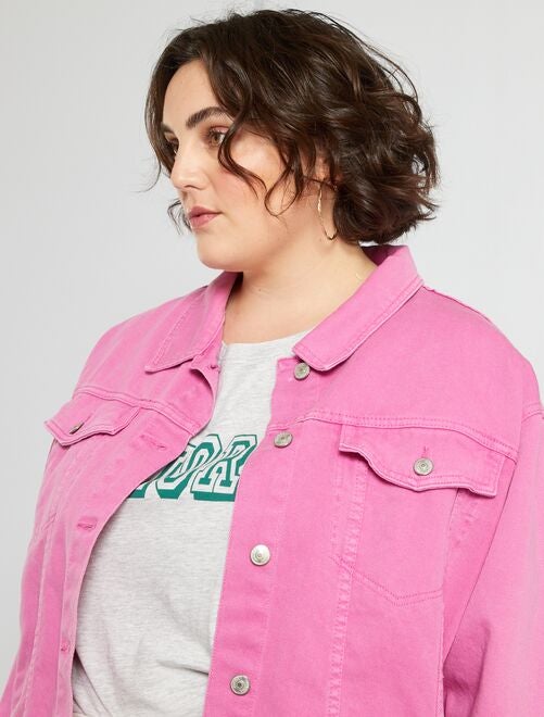 Giacca in denim cropped - viola rosa - Kiabi - 35.00€