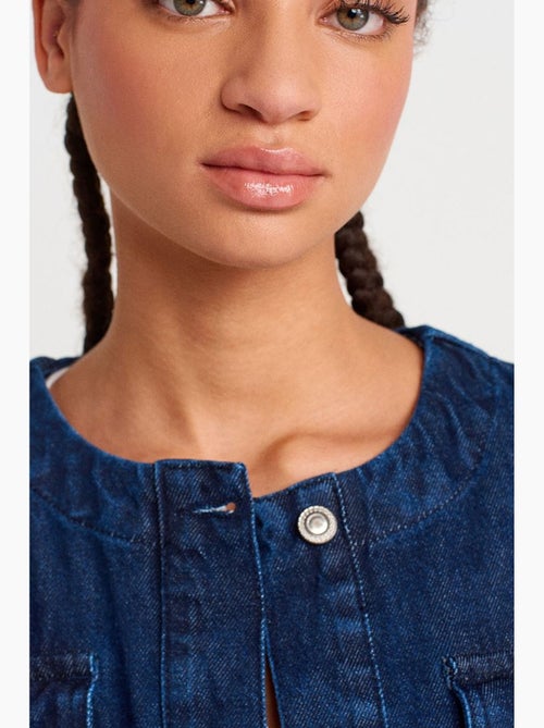 Giacca in denim di cotone con bottoni dilvin - Kiabi Giacca in denim di cotone con bottoni dilvin - Kiabi