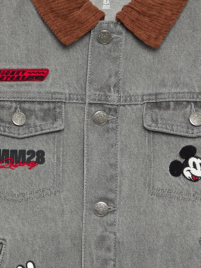 Giacca in denim \'Disney\' \'Mickey\' a maniche lunghe Grigio - Kiabi