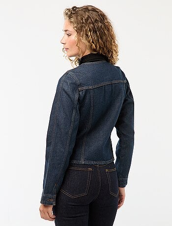Giacca in denim grezzo dalla linea aderente