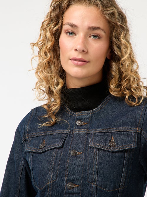 Giacca in denim grezzo dalla linea aderente - Kiabi