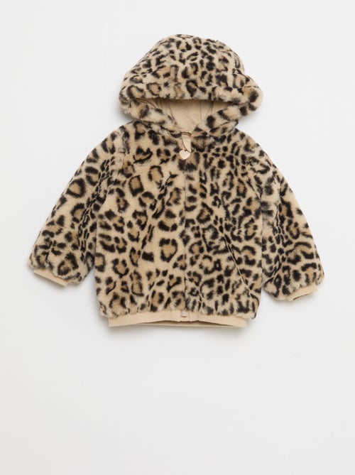 Giacca in ecopelliccia con cappuccio - Kiabi