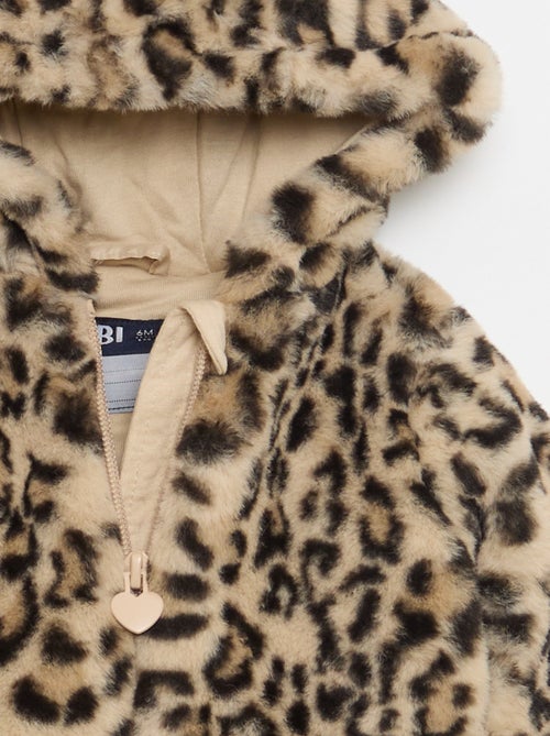 Giacca in ecopelliccia con cappuccio - Kiabi