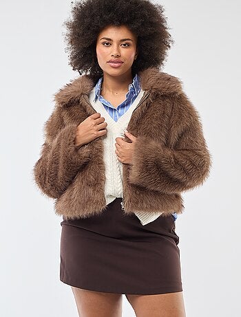 Giacca in ecopelliccia