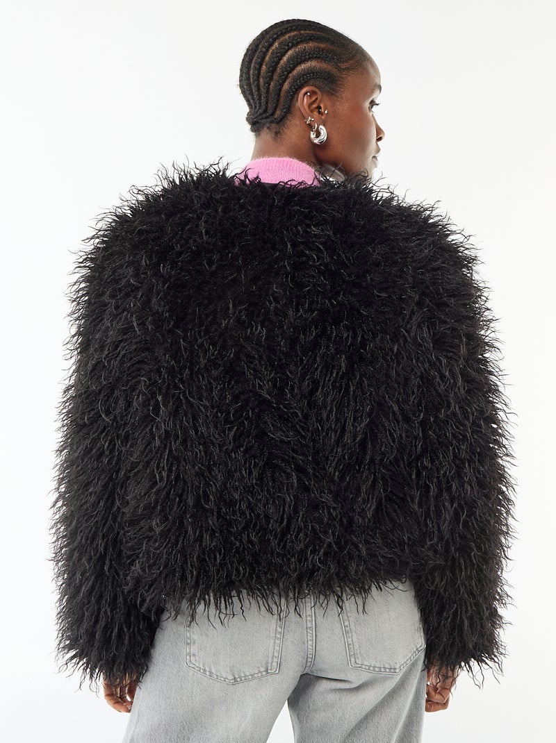 Giacca in ecopelliccia Nero - Kiabi