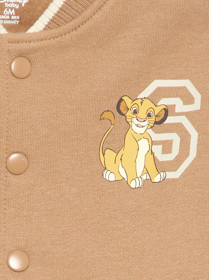 Giacca in felpa garzata con interno caldo "Simba" "Disney" Beige - Kiabi