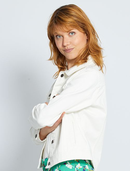 Giacca in jeans - bianco neve - Kiabi - 20.00€