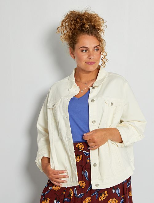 Giacca in jeans - bianco neve - Kiabi - 25.00€