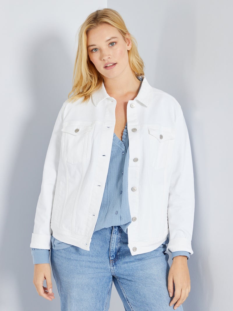 Giacca in jeans Bianco - Kiabi