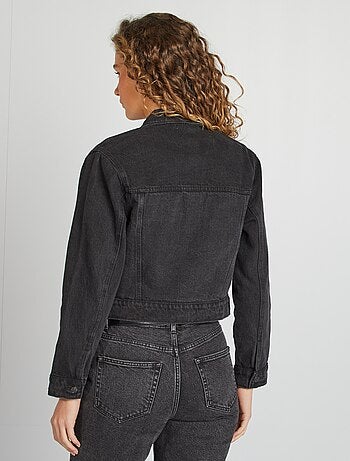 Giacca in jeans con maniche lunghe e tasche con patta sul petto