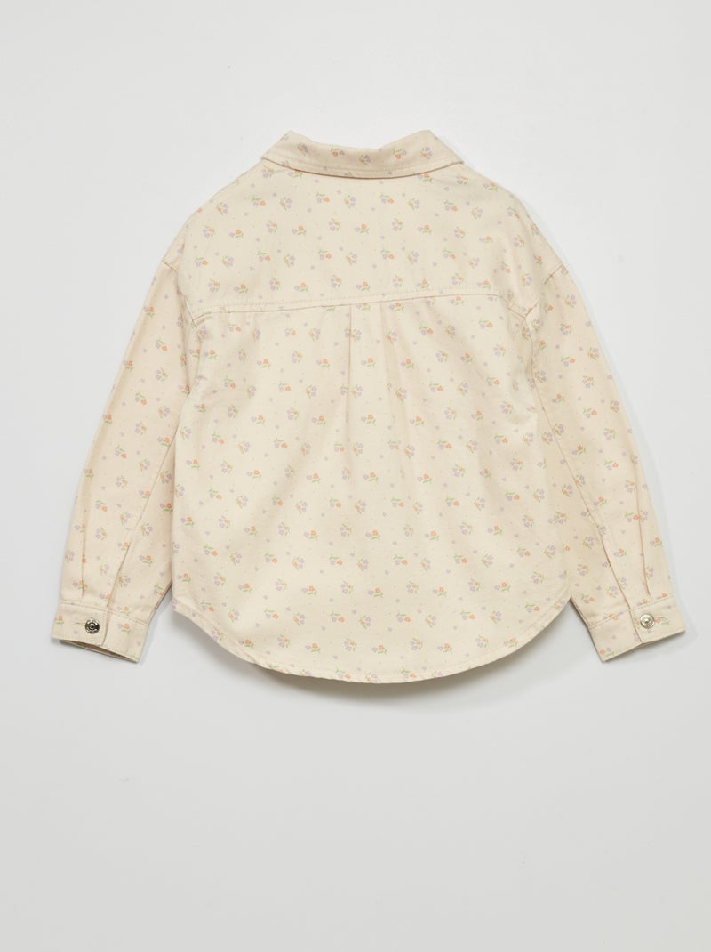Giacca in jeans con ricamo fantasia BEIGE - Kiabi