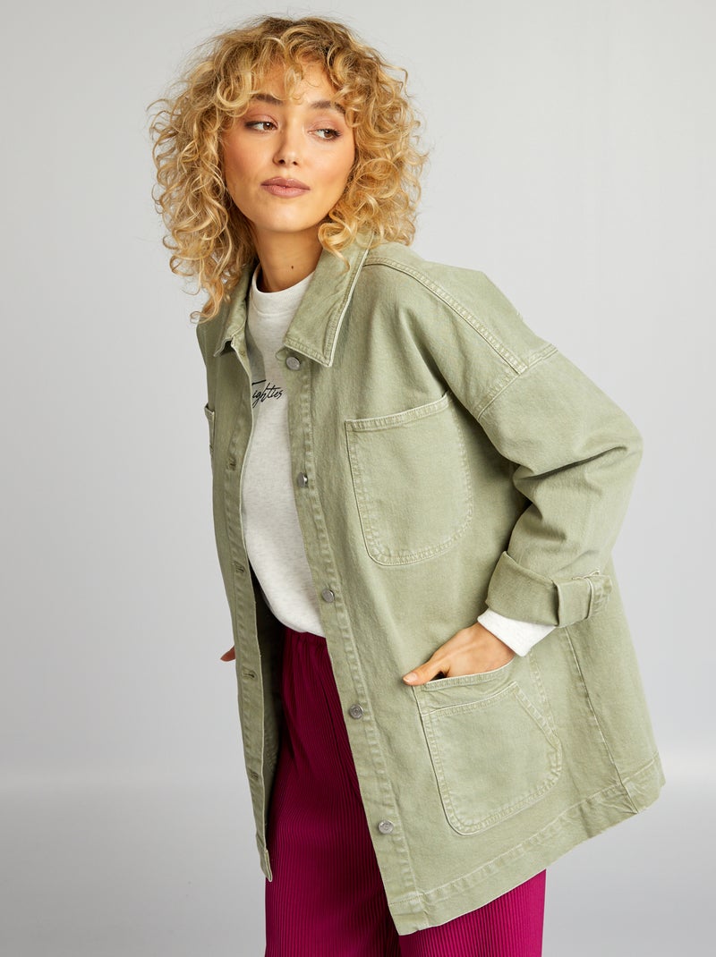 Giacca in jeans con tasche KAKI - Kiabi