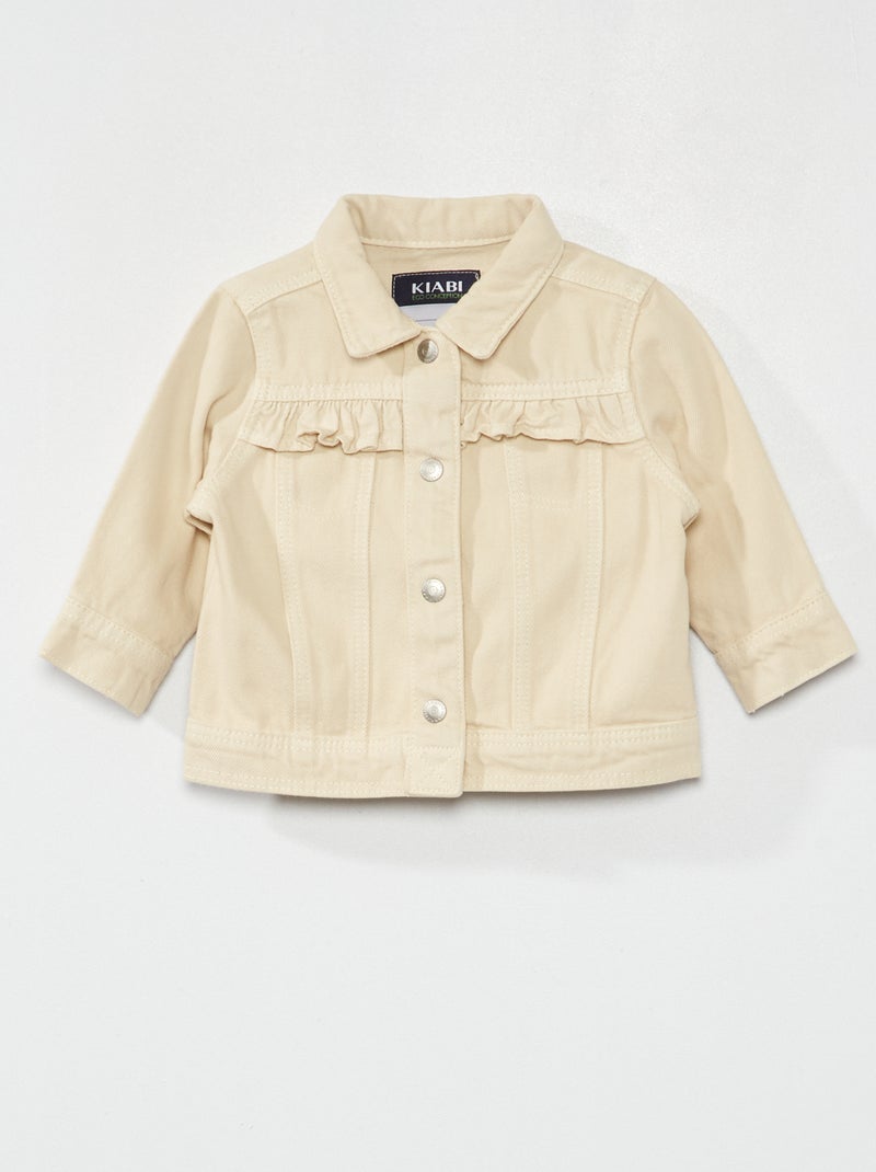 Giacca in jeans con volant BEIGE - Kiabi