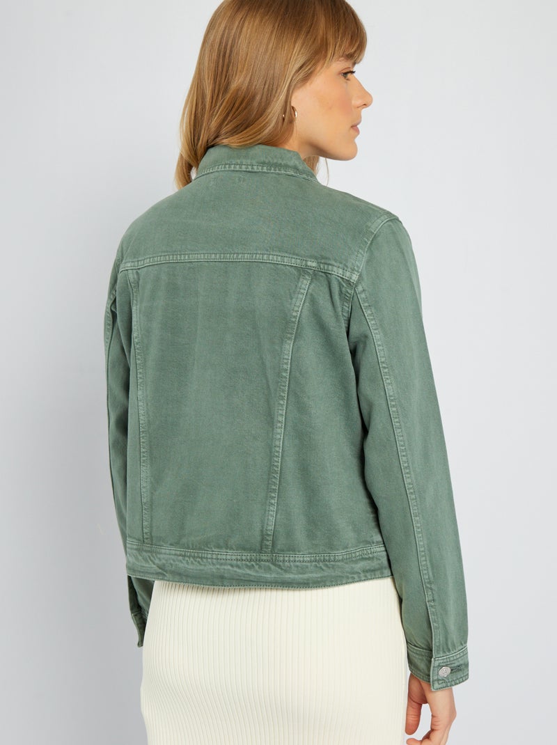 Giacca in jeans grigio verde - Kiabi