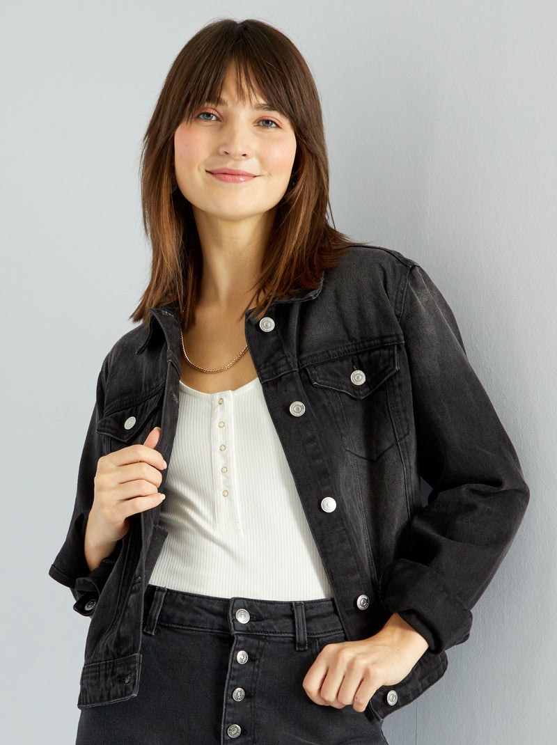 Giacca in jeans NERO - Kiabi