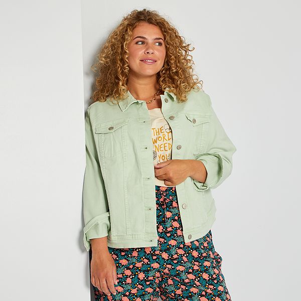 giacca jeans verde
