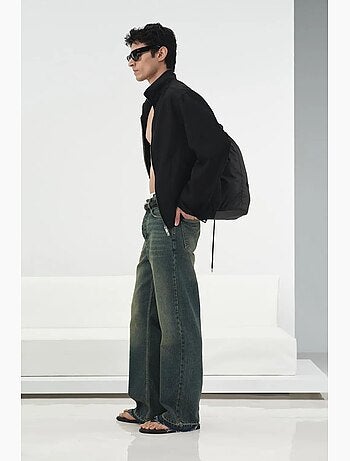 Giacca in lyocell e lino con zip giesto
