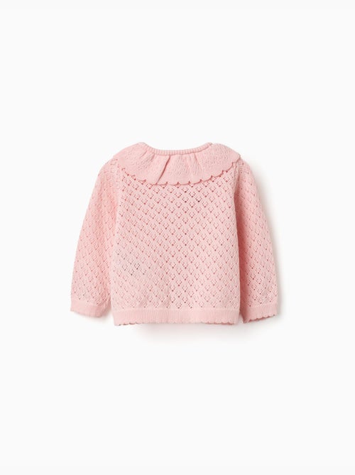 Giacca in maglia a traforo con estremità smerlate - Kiabi