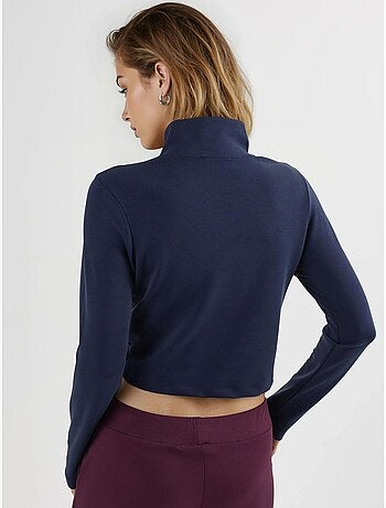 Giacca in maglia aderente con chiusura a zip busem
