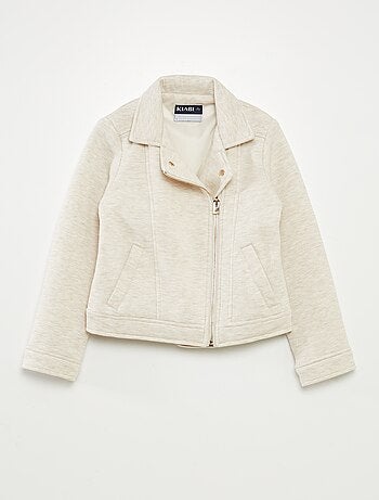 Giacca in maglia con apertura con zip asimmetrica