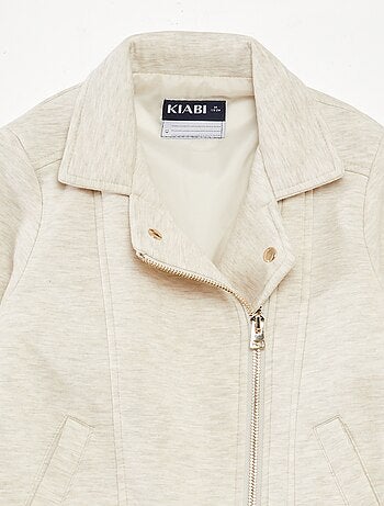 Giacca in maglia con apertura con zip asimmetrica
