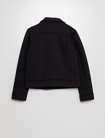 Giacca in maglia con apertura con zip asimmetrica