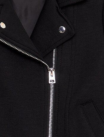 Giacca in maglia con apertura con zip asimmetrica