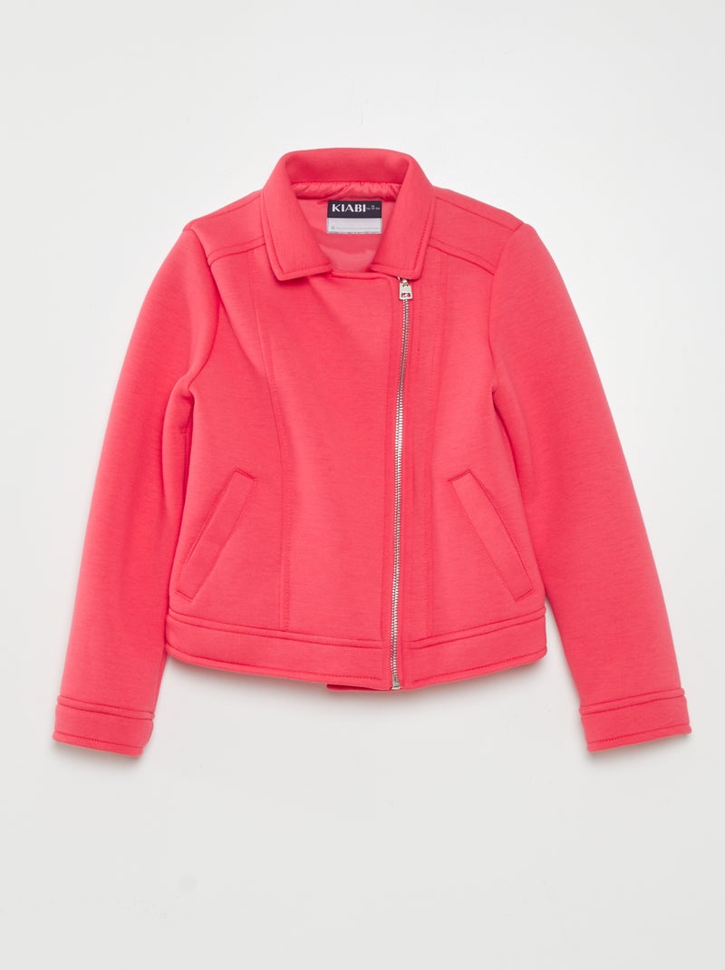 Giacca in maglia con apertura con zip asimmetrica ROSA - Kiabi
