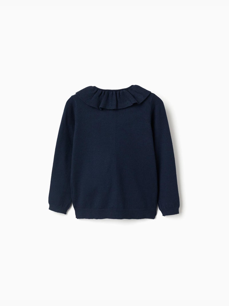 Giacca in maglia con colletto arricciato Blu Blu - Kiabi