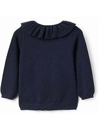 Giacca in maglia con colletto arricciato
