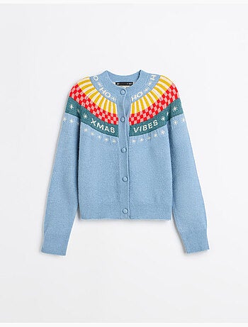 Giacca in maglia natalizia, mo fashion