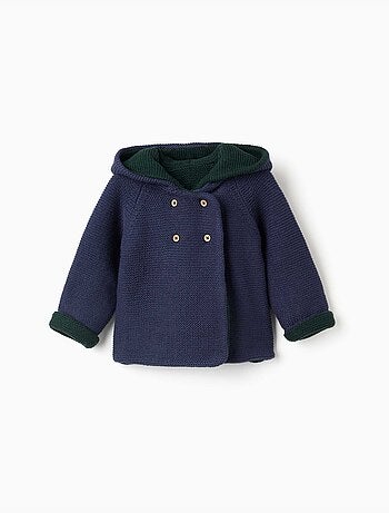 Giacca in maglia reversibile con cappuccio