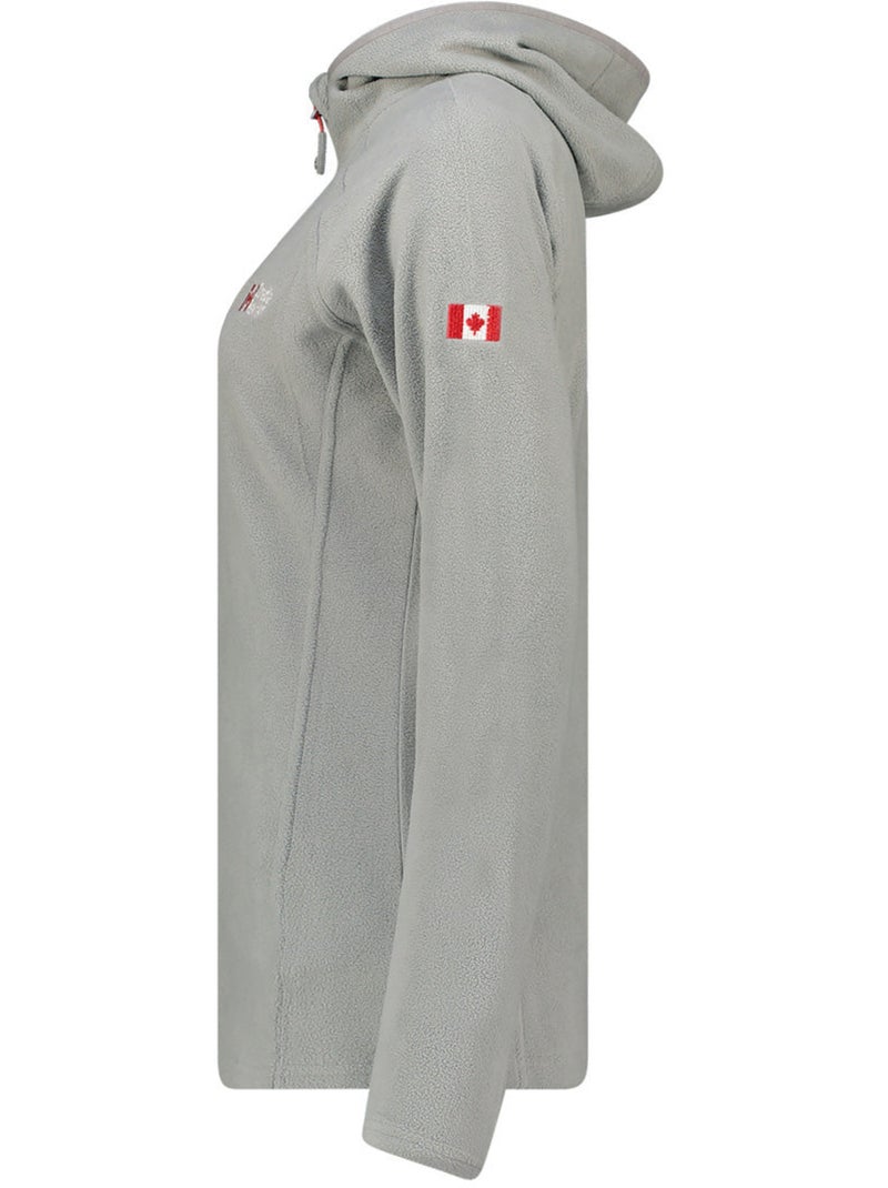 Giacca in micropile con cappuccio tugoodeak – canadian peak Grigio chiaro - Kiabi
