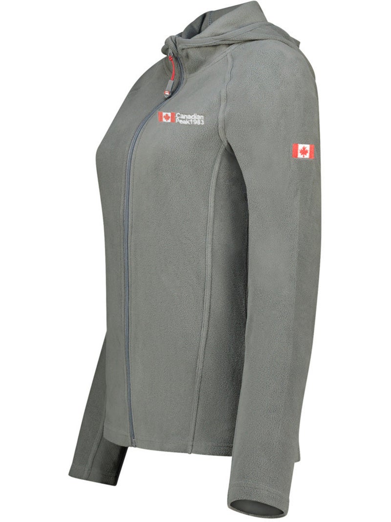 Giacca in micropile con cappuccio tugoodeak – canadian peak Grigio scuro - Kiabi