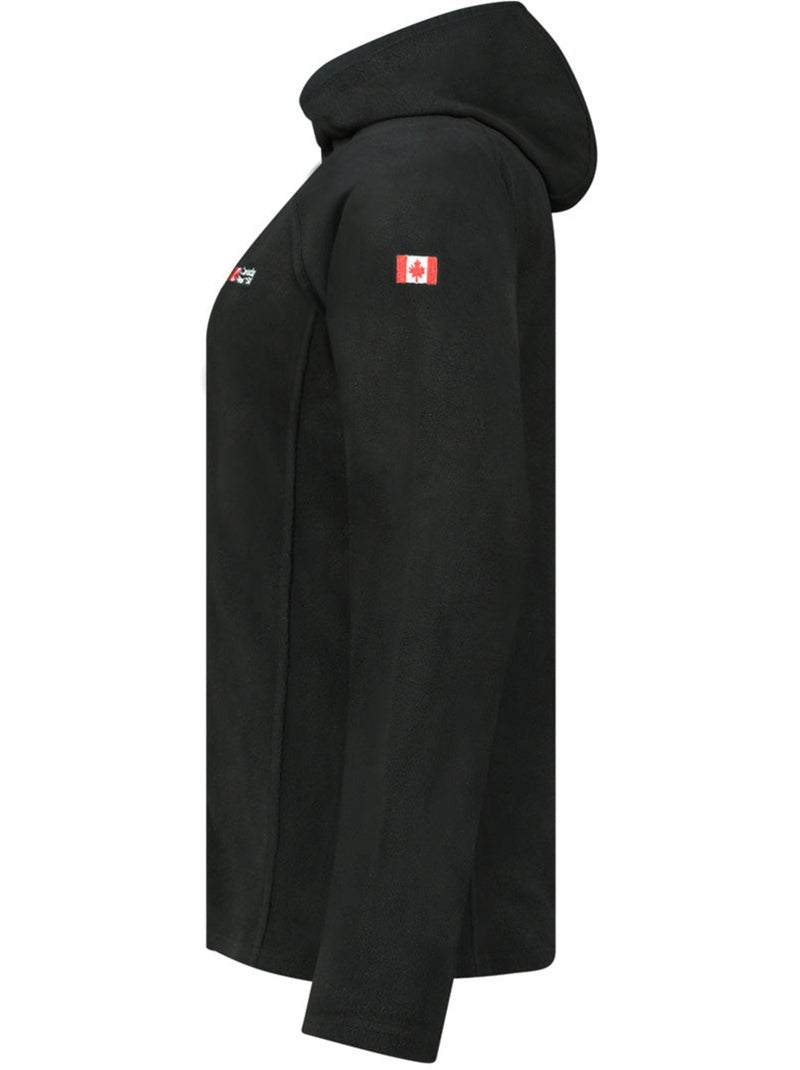 Giacca in micropile con cappuccio tugoodeak – canadian peak Nero - Kiabi