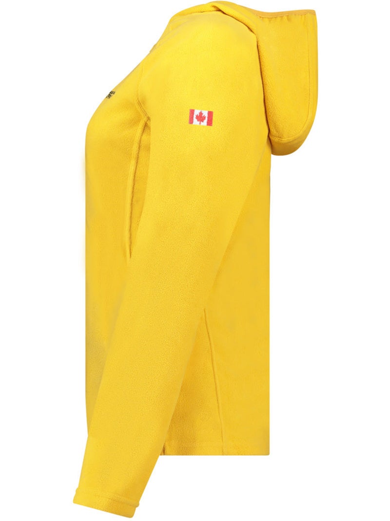 Giacca in micropile con cappuccio tugoodeak – canadian peak Senape - Kiabi