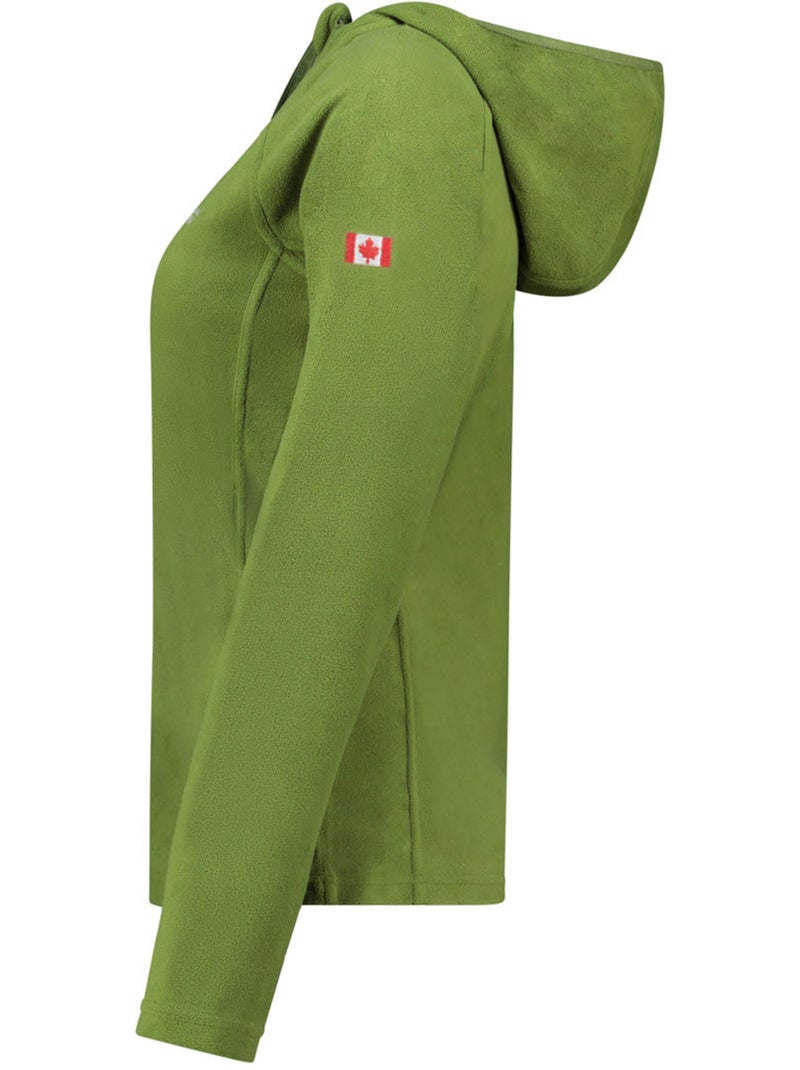 Giacca in micropile con cappuccio tugoodeak – canadian peak Verde kaki chiaro - Kiabi