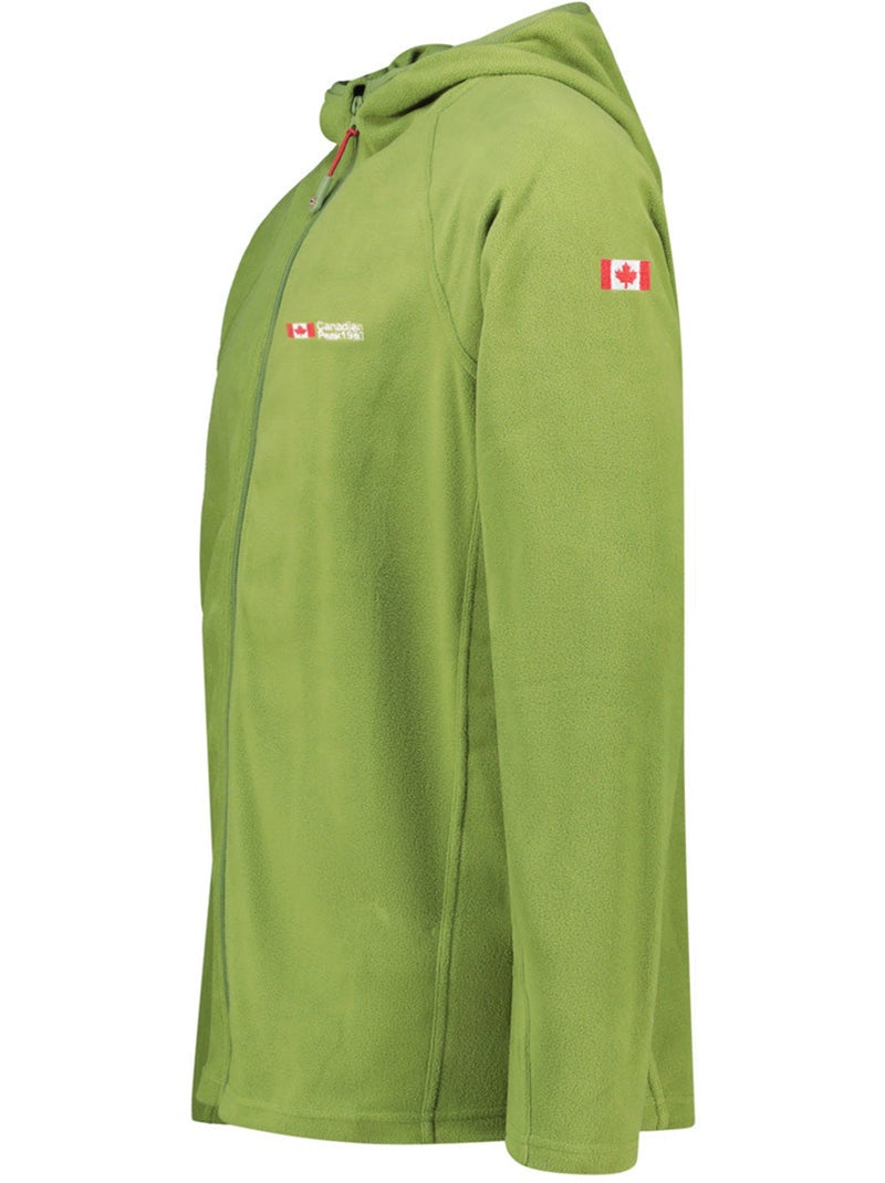 Giacca in micropile con cappuccio tugoodeak – canadian peak Verde kaki chiaro - Kiabi