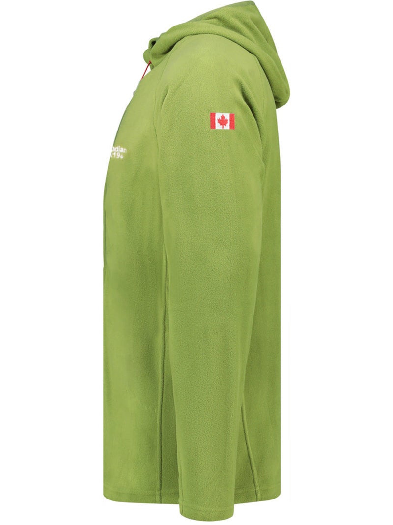 Giacca in micropile con cappuccio tugoodeak – canadian peak Verde kaki chiaro - Kiabi