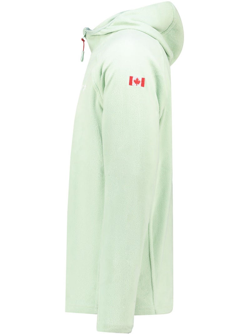 Giacca in micropile con cappuccio tugoodeak – canadian peak Verde pastello - Kiabi