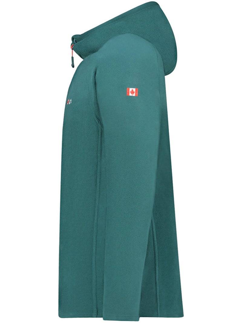 Giacca in micropile con cappuccio tugoodeak – canadian peak Verde scuro - Kiabi