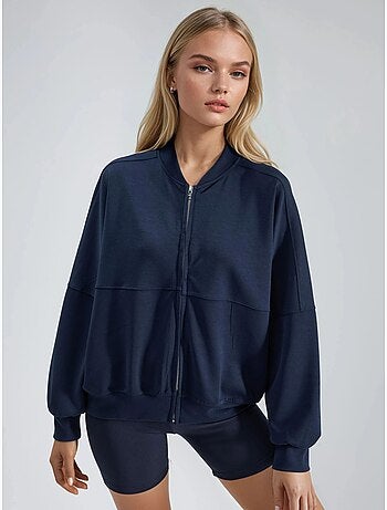 Giacca in modal con zip busem