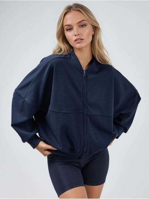 Giacca in modal con zip busem - Kiabi Giacca in modal con zip busem - Kiabi