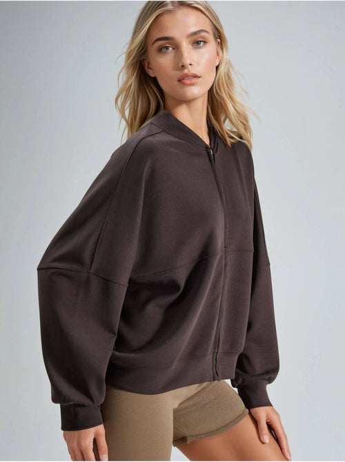 Giacca in modal con zip busem - Kiabi Giacca in modal con zip busem - Kiabi