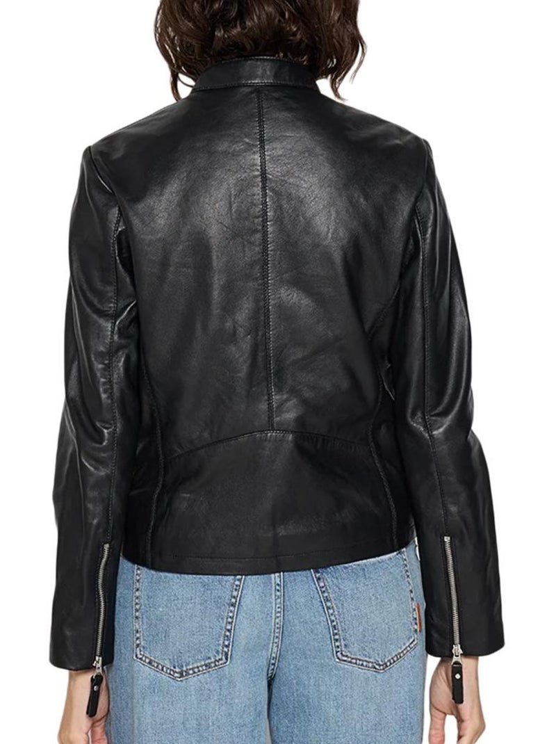 Giacca in Pelle da Donna Schott Nero - Kiabi