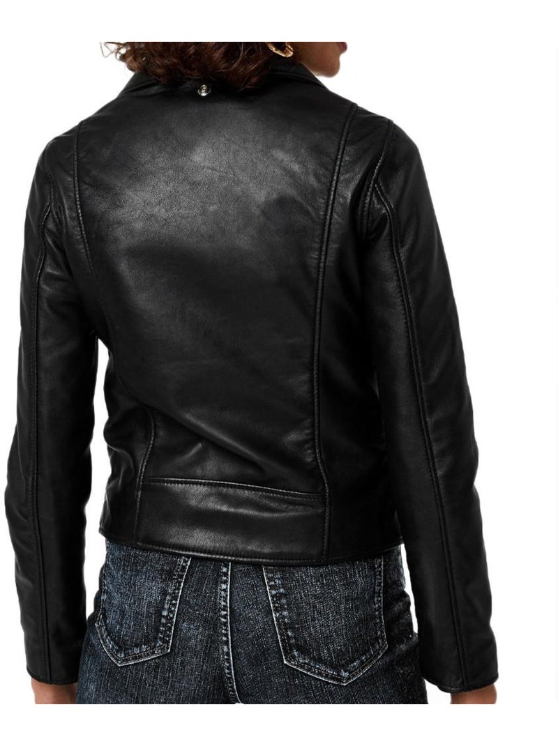 Giacca in Pelle da Donna Schott Nero - Kiabi