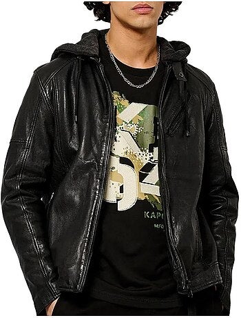 Giacca in Pelle da Uomo Kaporal