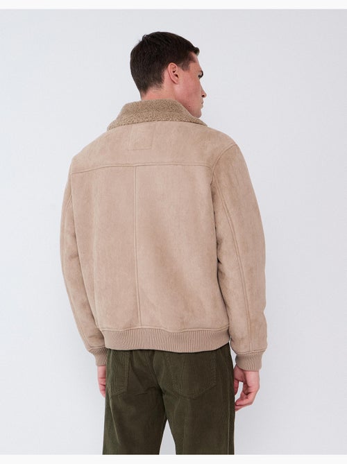 Giacca in pelle effetto shearling, mo fashion - Kiabi