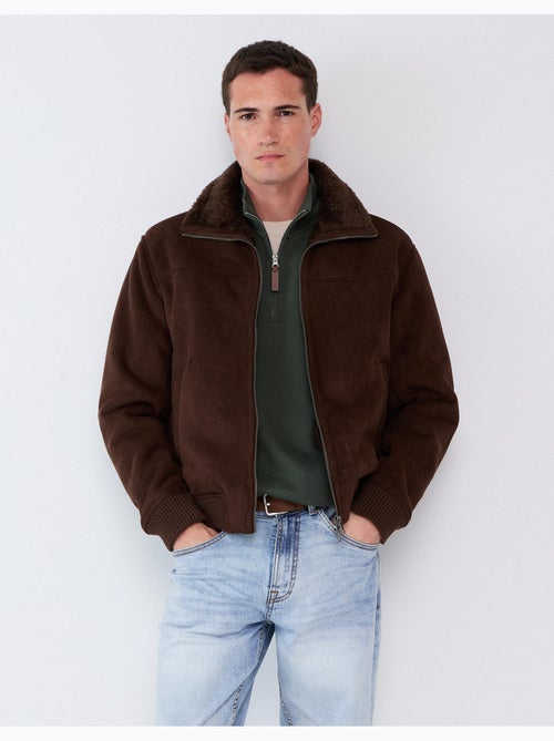Giacca in pelle effetto shearling, mo fashion - Kiabi