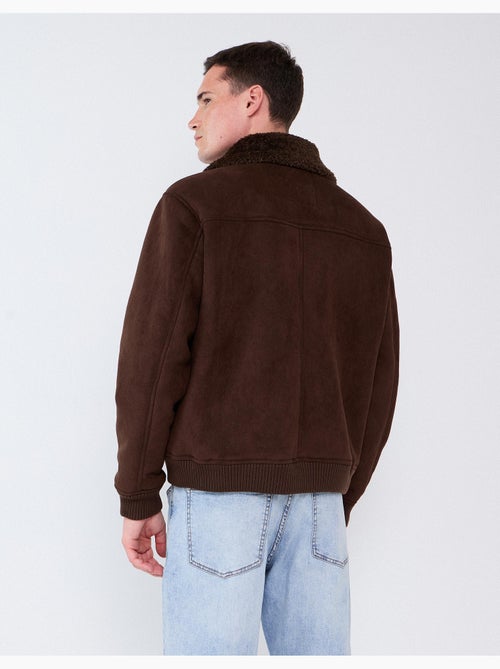 Giacca in pelle effetto shearling, mo fashion - Kiabi